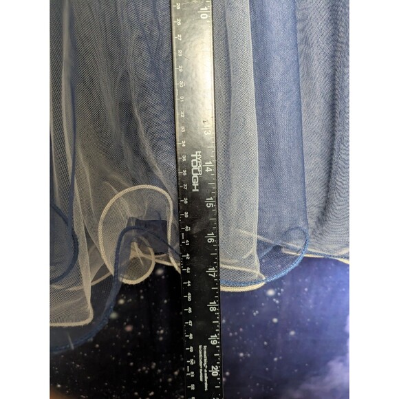 Navy Blue Sequin Strapless Tulle Party Dress Size 3 Prom Homecoming Speechless - Picture 7 of 11